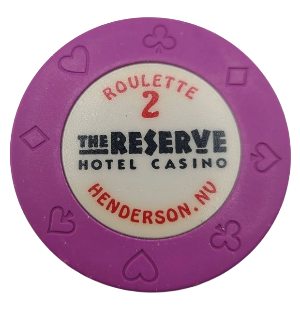 The Reserve Casino Henderson Nevada Purple Roulette 2 Chip 1998