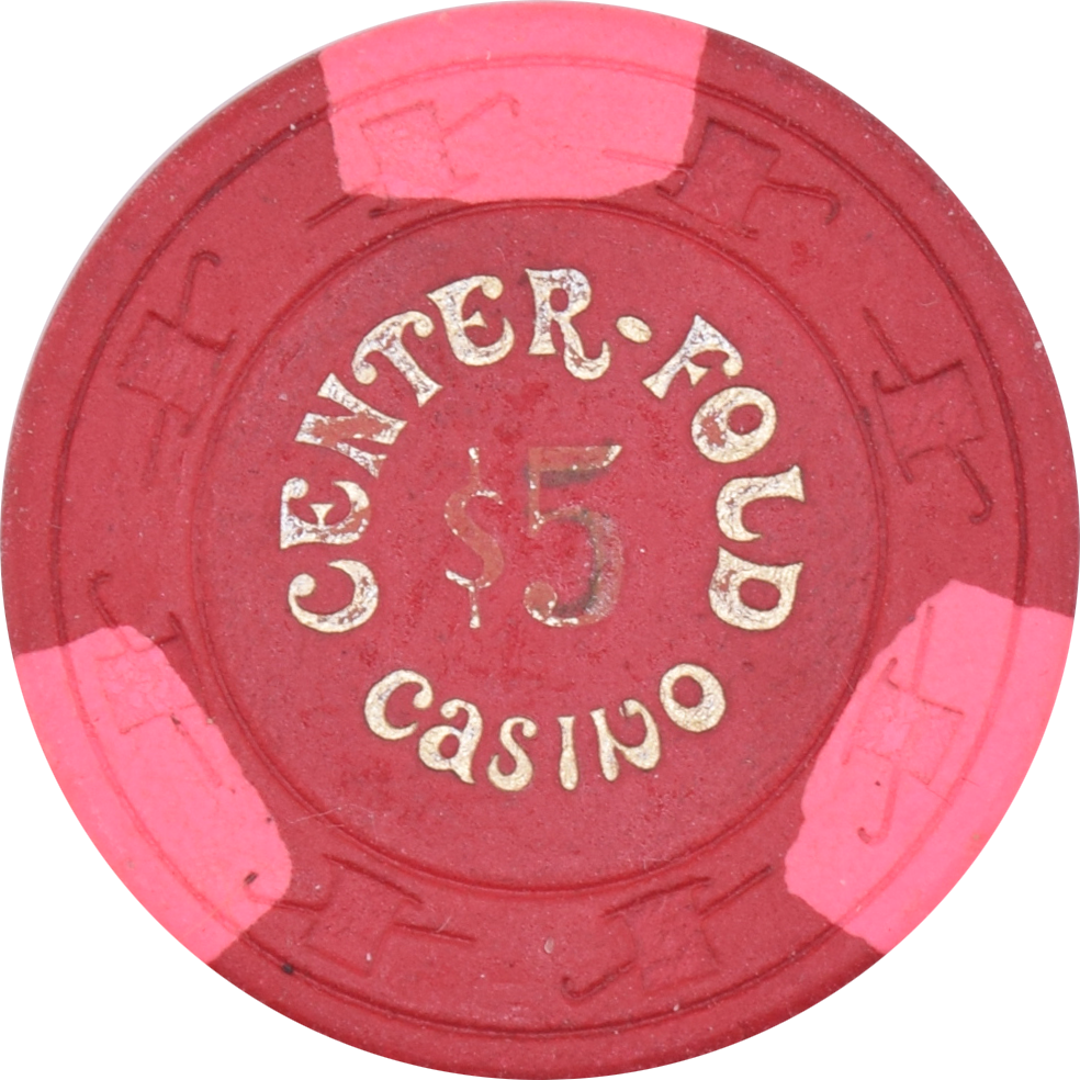 Center-Fold Casino Las Vegas Nevada $5 Chip 1975 (Better Condition)