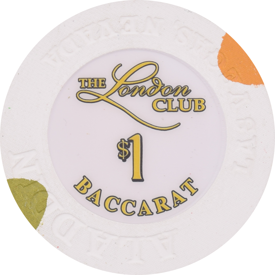 Aladdin The London Club Casino Las Vegas Nevada $1 Baccarat Chip 2000