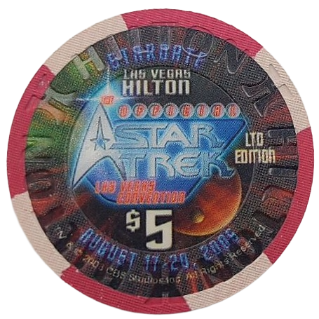Las Vegas Hilton Casino Las Vegas Nevada $5 Chip Enterprise 2005