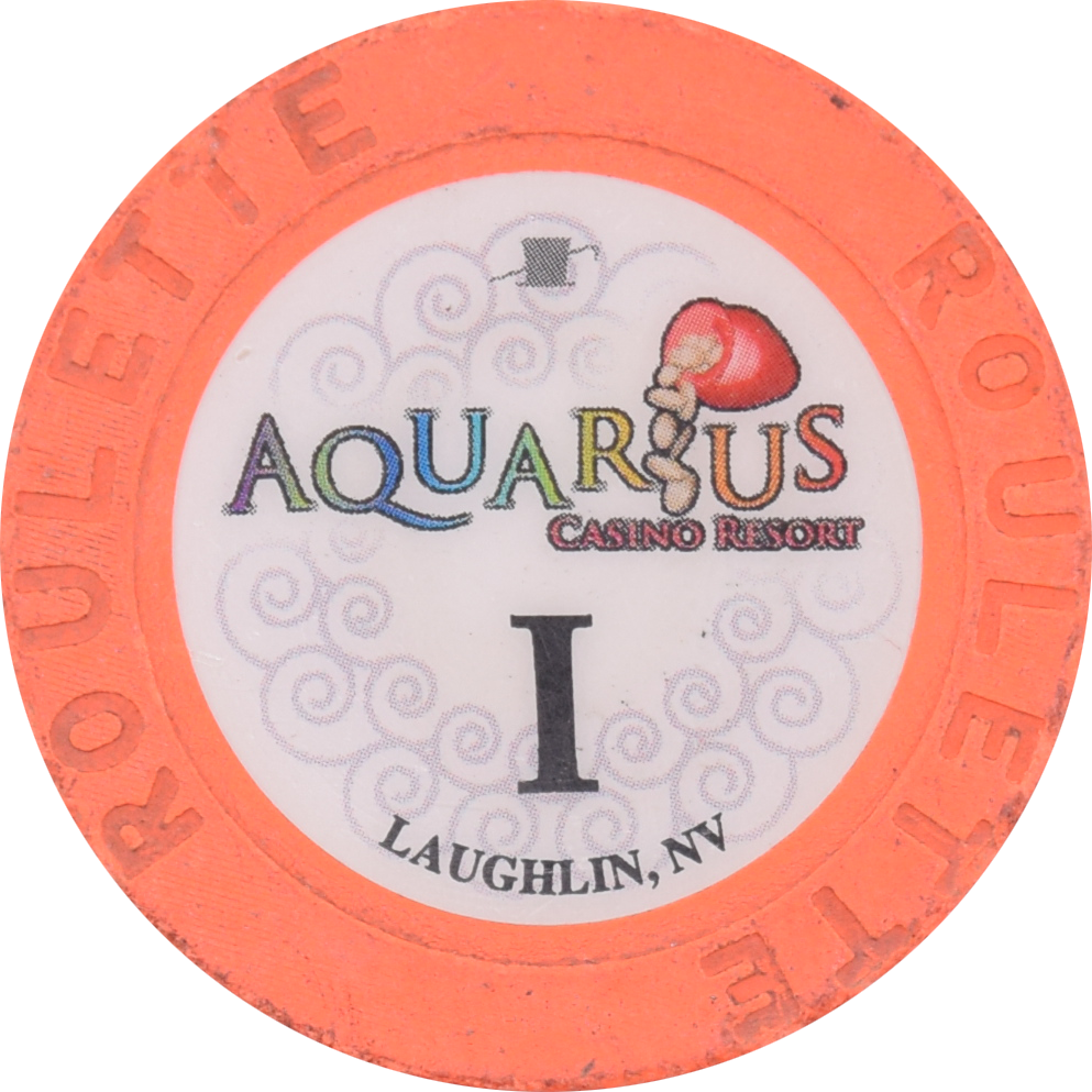 Aquarius Casino Laughlin Nevada Roulette I Orange Chip 2006