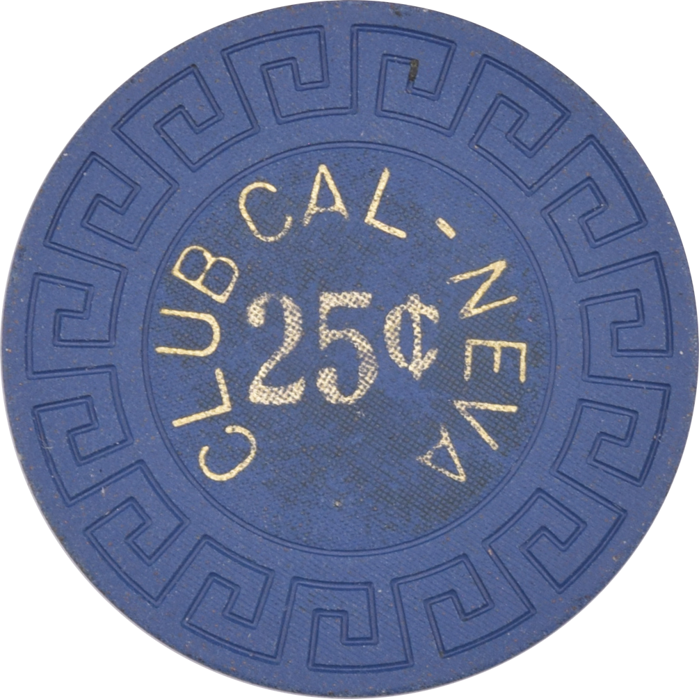 Club Cal-Neva Casino Reno Nevada 25 Cent Chip 1970s