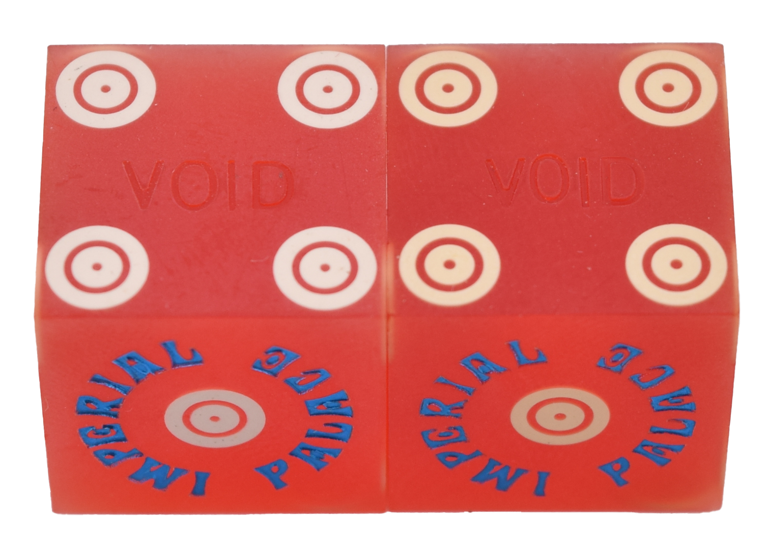 Imperial Palace Used Casino Pair of Bullseye Style Dice