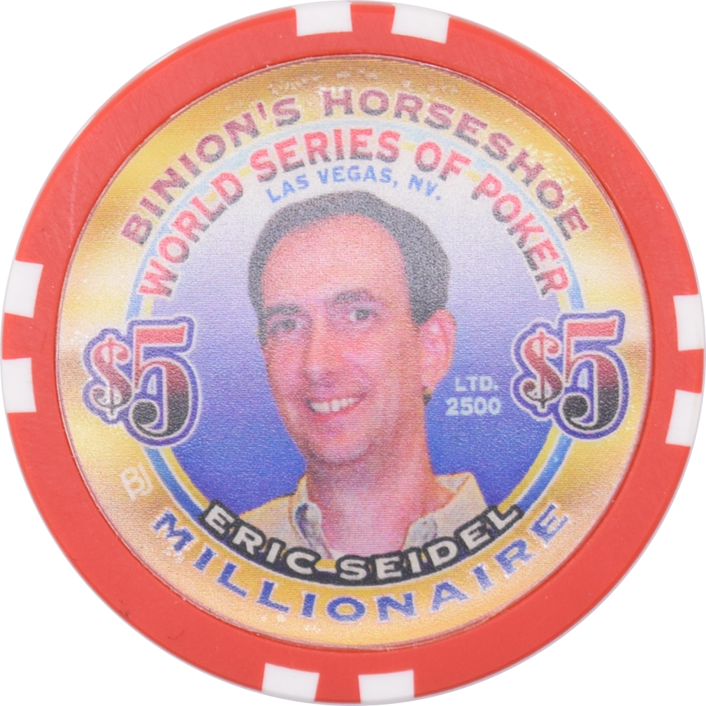 Horseshoe Club Casino Las Vegas Nevada $5 WSOP Eric Seidel Millionaire Chip 2002