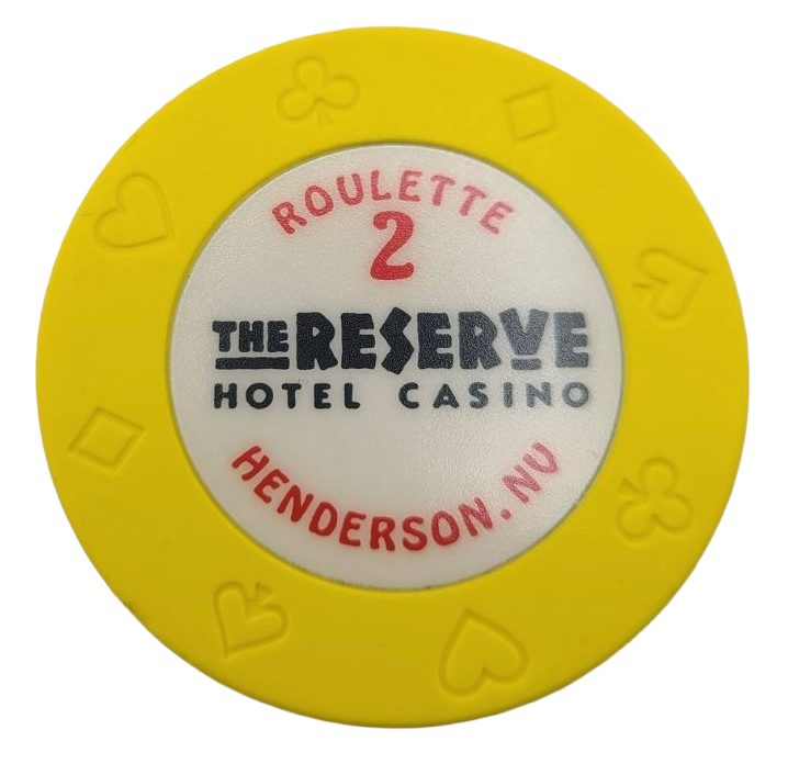 The Reserve Casino Henderson Nevada Roulette Yellow Chip 1998