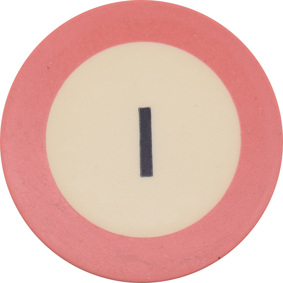 21 West Elizabeth Illegal Casino Detroit Michigan Pink 1 Chip 1923