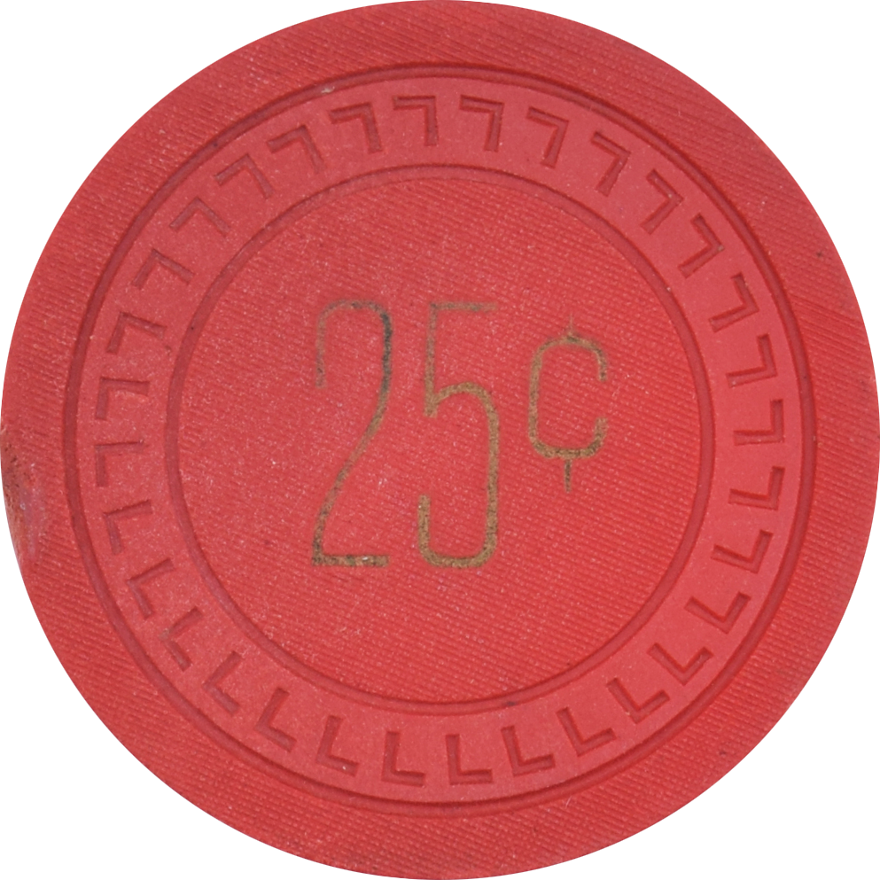 Bank Club Illegal Casino San Jose California 25 Cent Chip 1930s