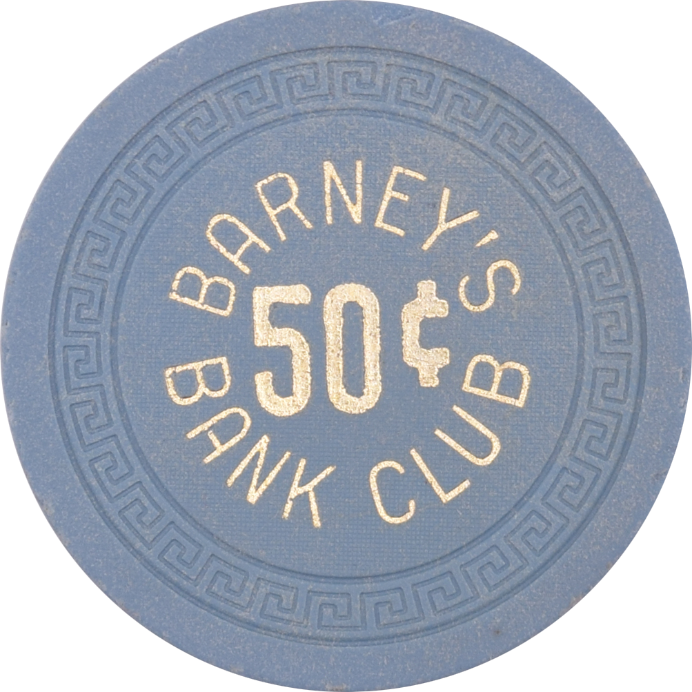 Barney's Bank Club Casino Fallon Nevada 50 Cent Chip 1965