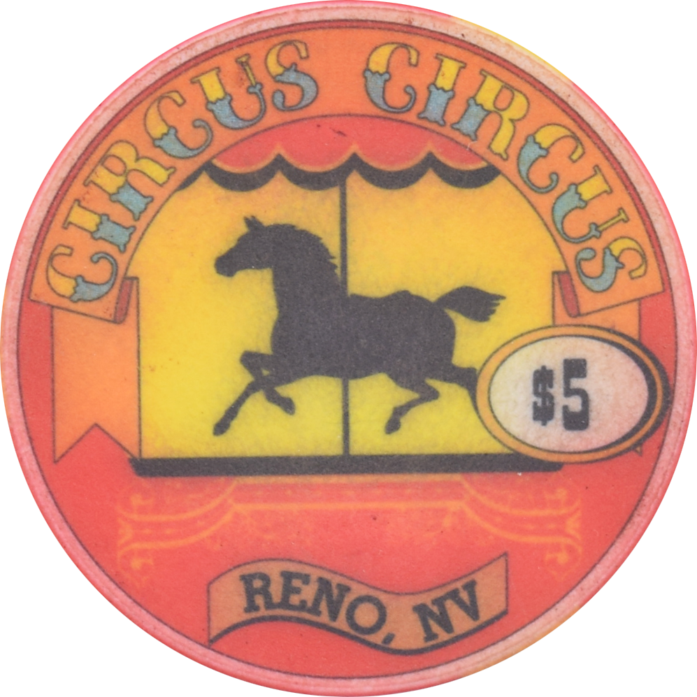 Circus Circus Casino Reno Nevada $5 Chip 1997