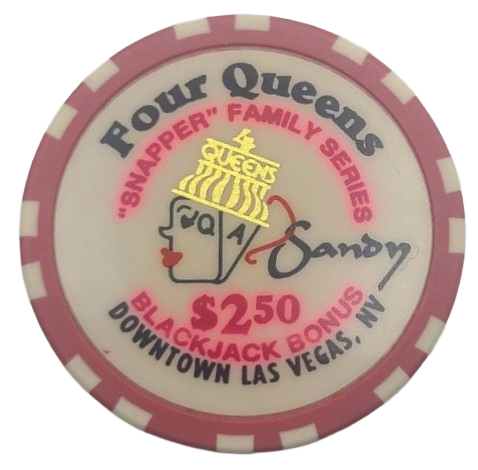 Four Queens Casino Las Vegas Nevada $2.50 Chip Snapper Sandy 1996