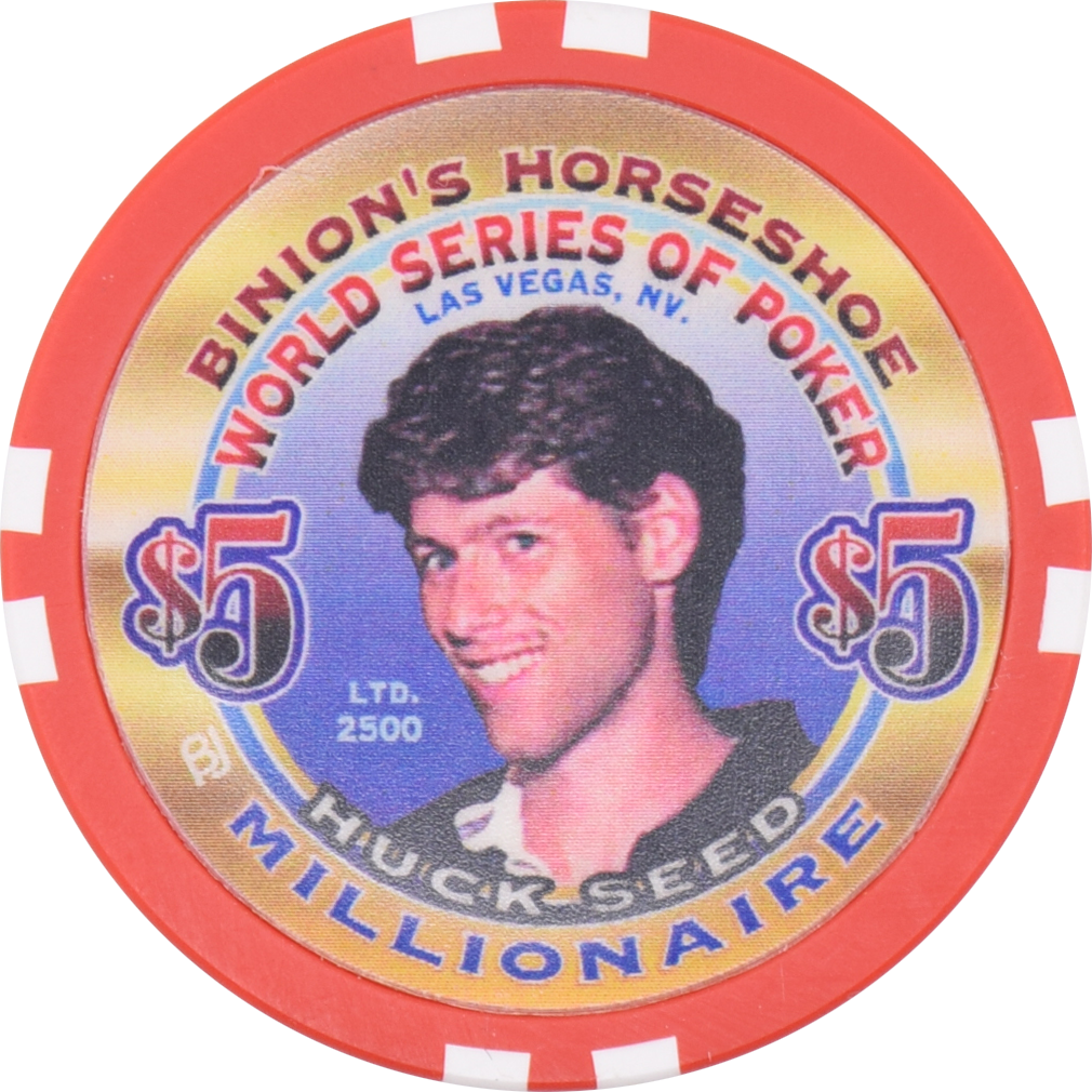 Horseshoe Club Casino Las Vegas Nevada $5 WSOP Huck Seed Millionaire Chip 2002