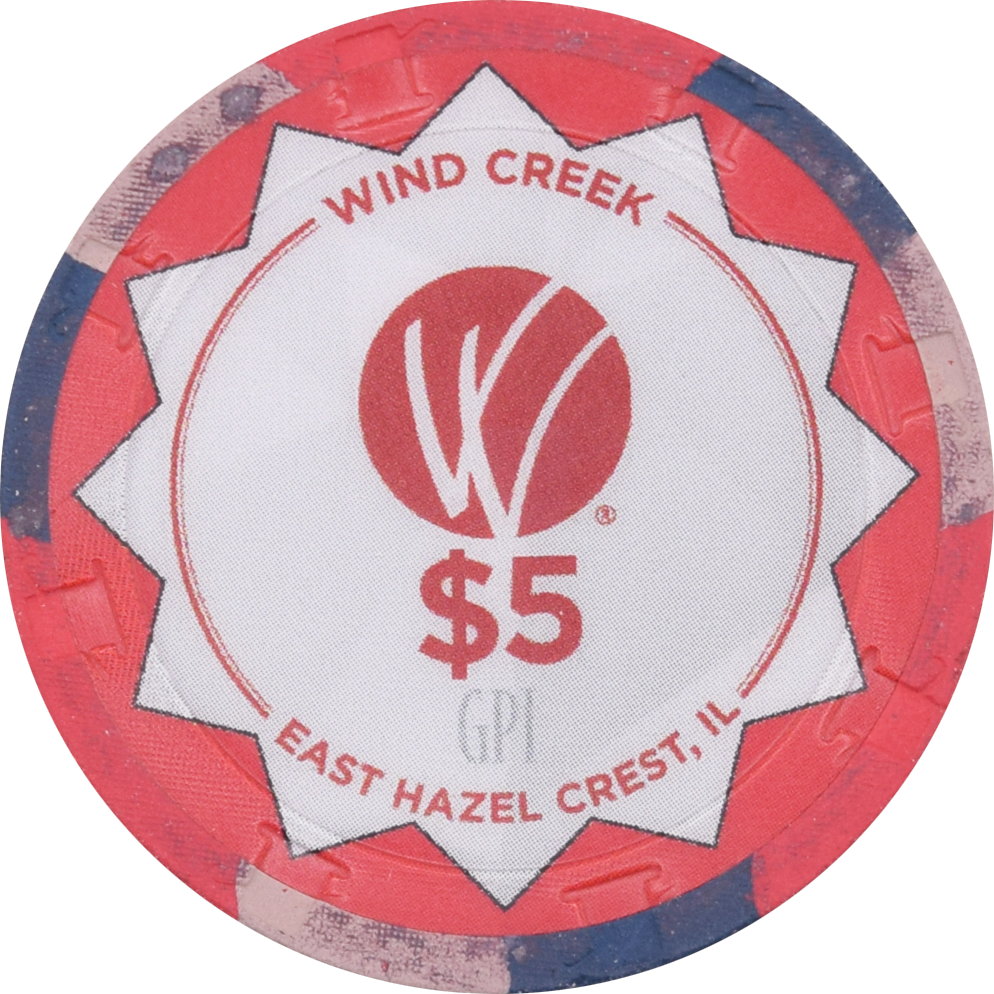 Wind Creek Chicago Southland Casino East Hazel Crest Illinois $5 Chip 2024