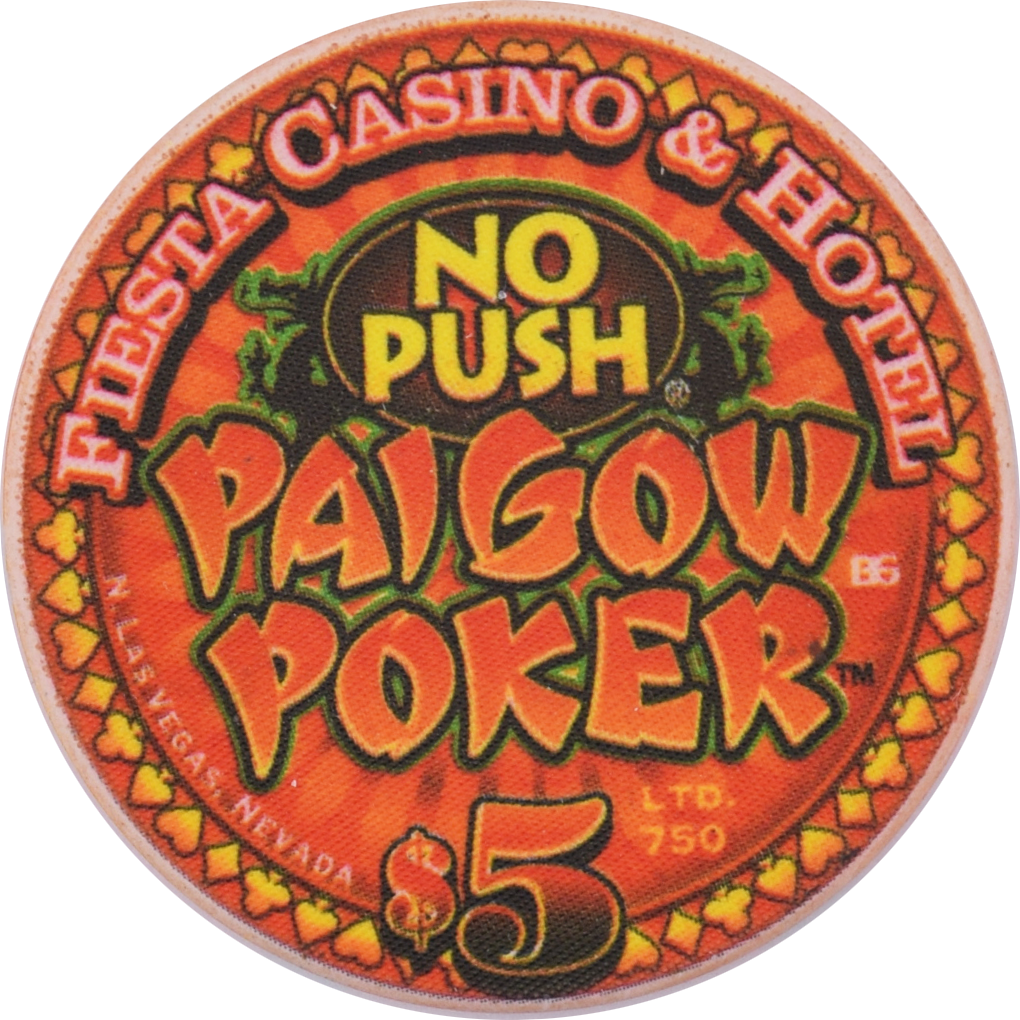 Fiesta Rancho Casino N. Las Vegas Nevada $5 No Push - Pai Gow Poker Chip 2002