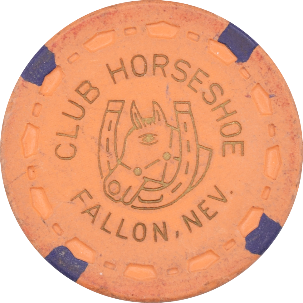 Club Horseshoe Casino Fallon Nevada 50 Cent Chip 1960