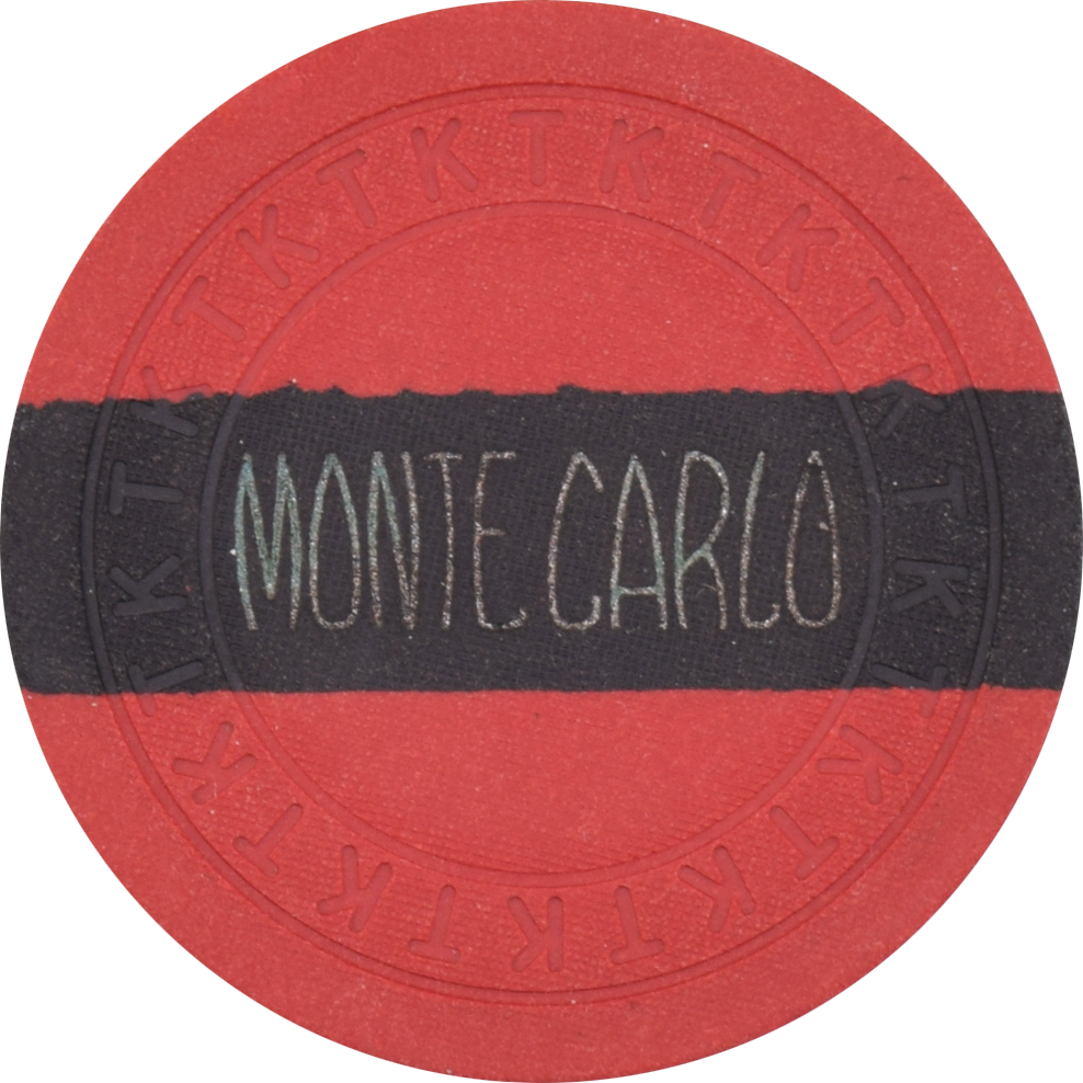 Monte Carlo Club Las Vegas Nevada Black/Red TK Mold Chip 1946