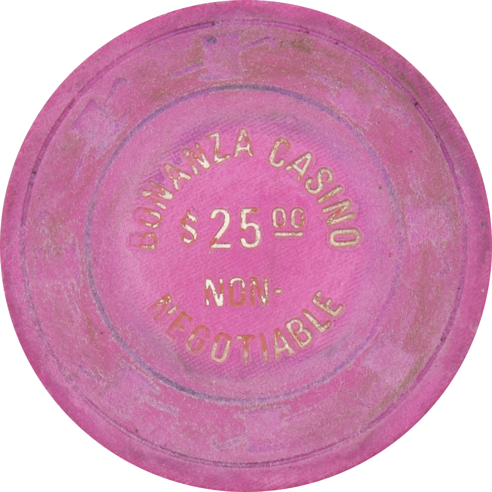 Bonanza Casino Reno Nevada $25 Non-Negotiable Chip 1980s