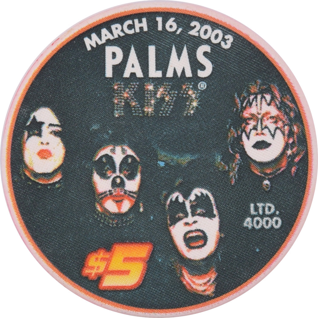 Palms Casino Las Vegas Nevada $5 KISS (4 Faces) Chip 2003
