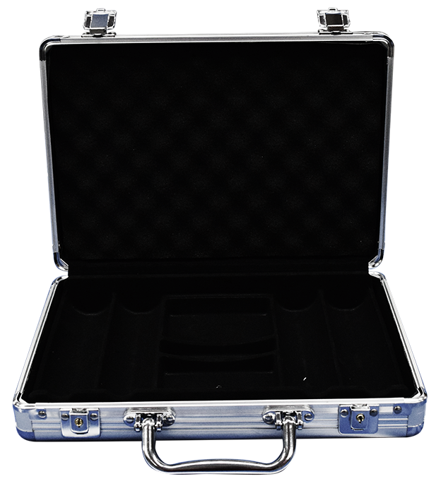 200 Aluminum Chip Case with Clear Acrylic Lid