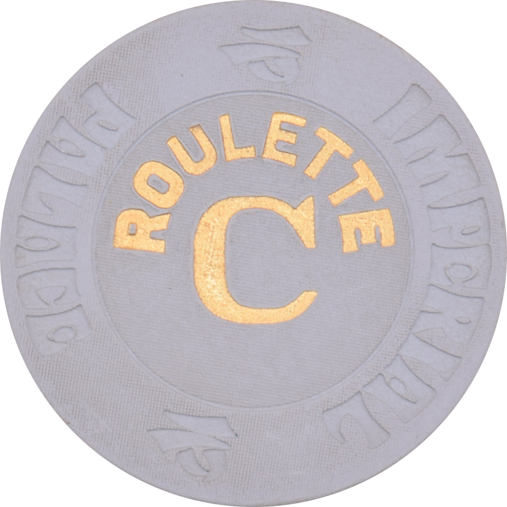 Imperial Palace Casino Las Vegas Nevada Roulette C Grey Chip 1980s
