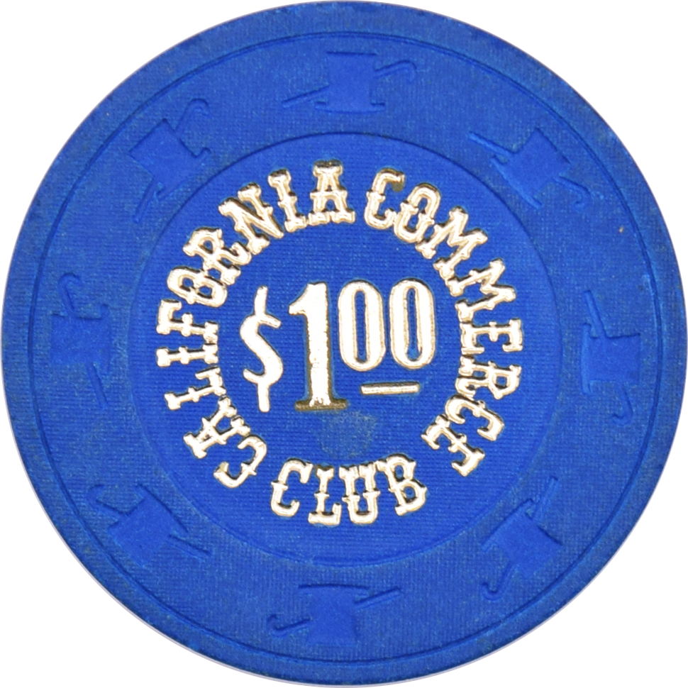 California Commerce Club Commerce California $1 Chip