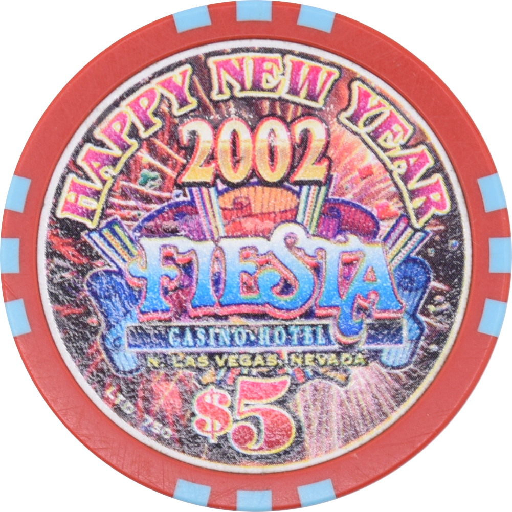 Fiesta Rancho Casino N. Las Vegas Nevada $5 Happy New Year Chip 2002