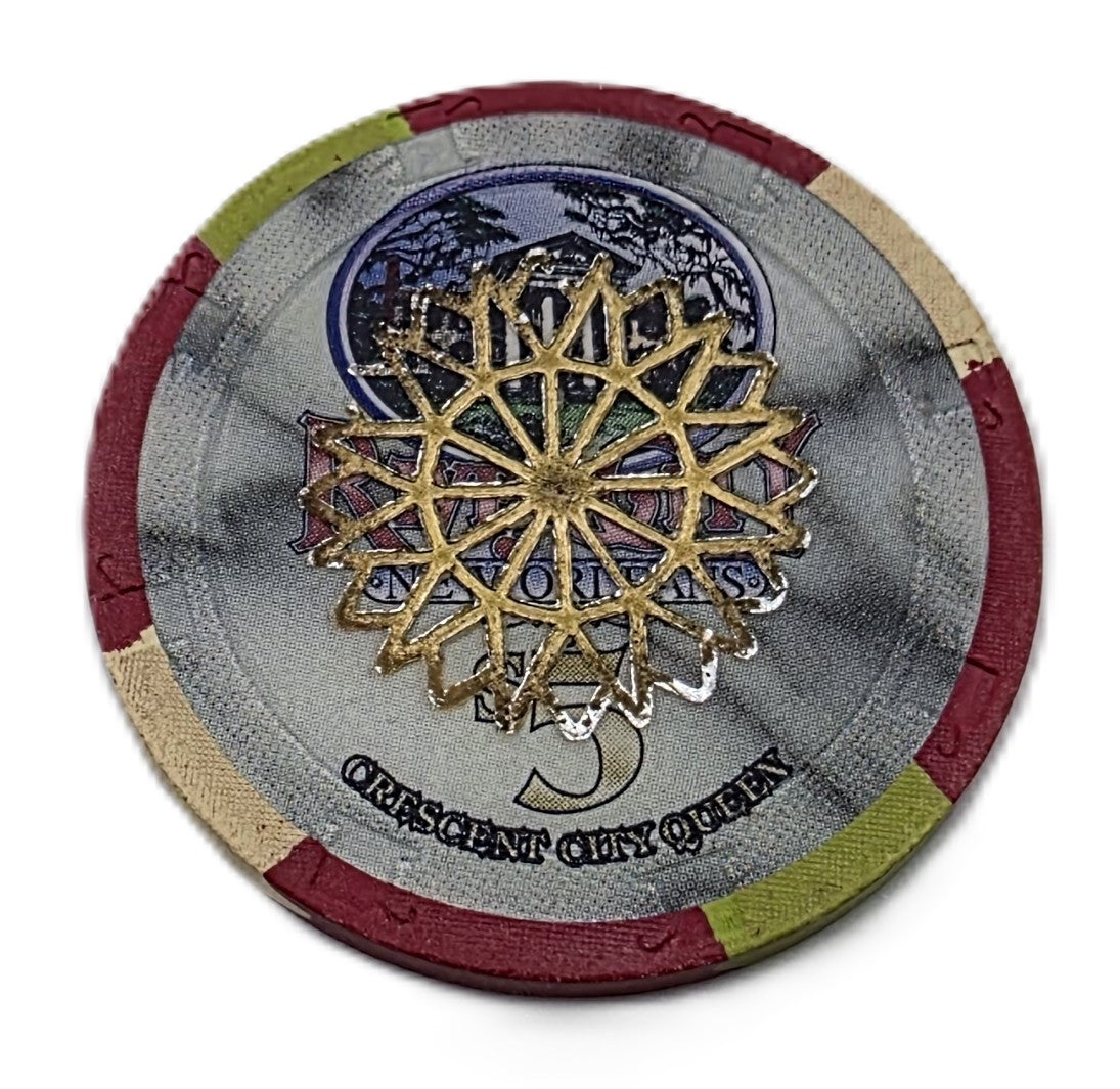 River City Crescent City Queen Casino New Orleans Louisiana $5 Cancelled Chip