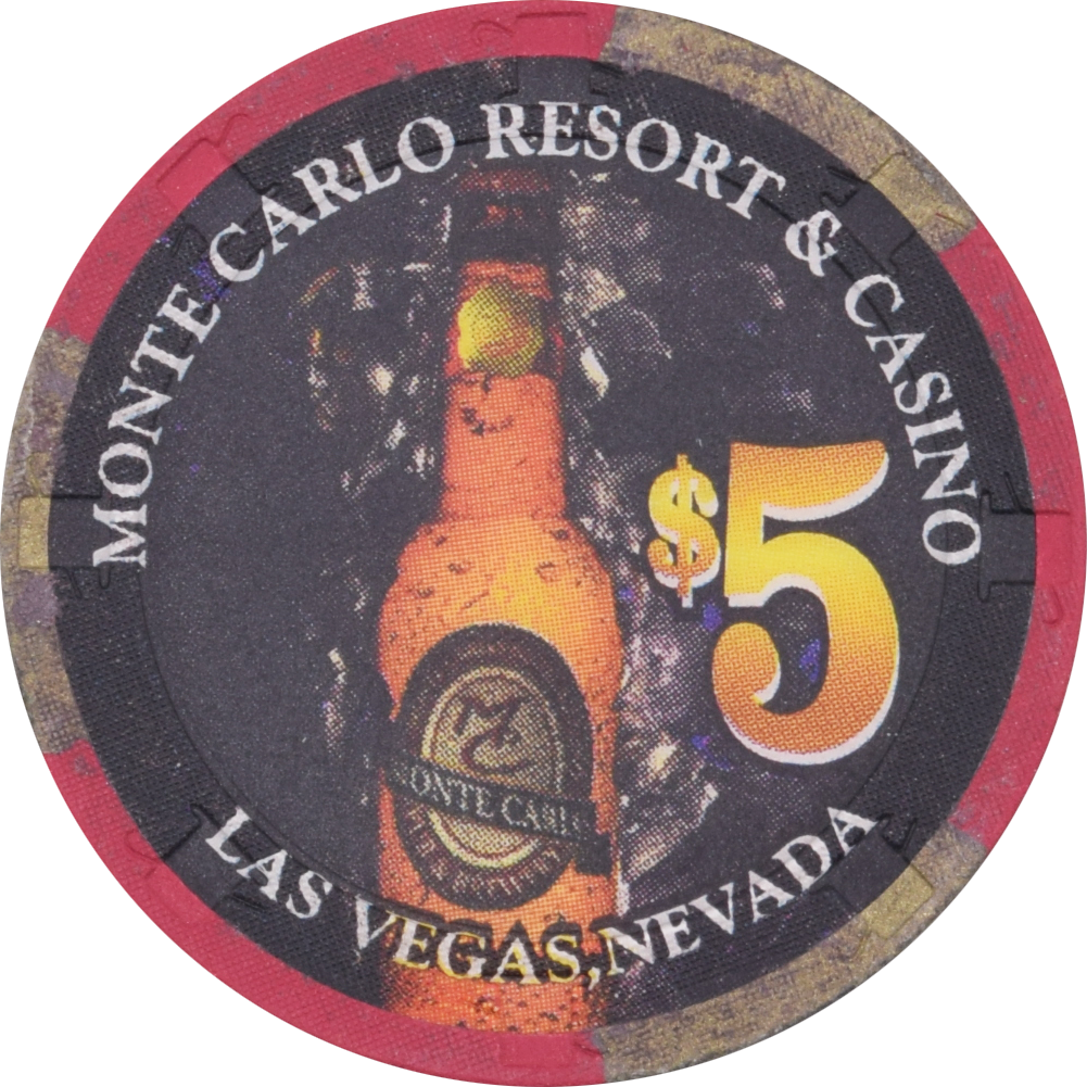 Monte Carlo Resort & Casino Las Vegas Nevada $5 Silver State Stout Chip 1998