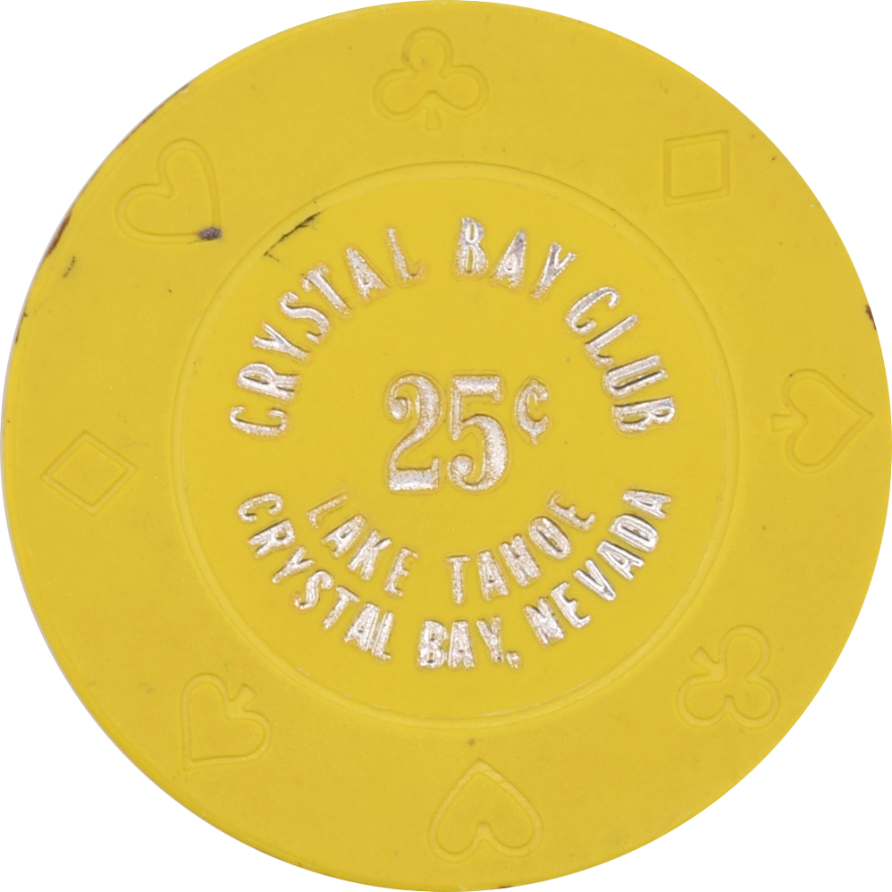 Crystal Bay Casino Crystal Bay Nevada 25 Cent Chip 1987