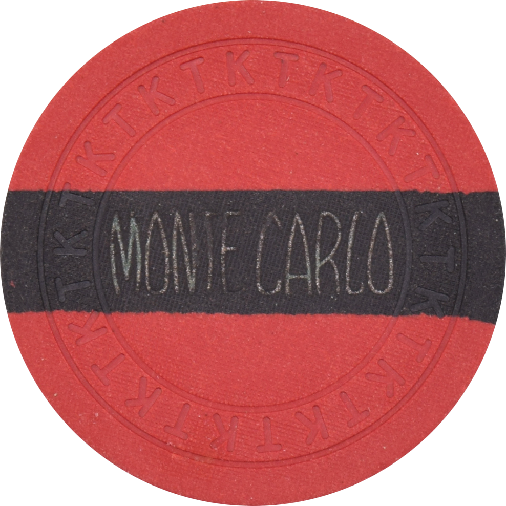 Monte Carlo Club Las Vegas Nevada Black/Red TK Mold Chip 1946