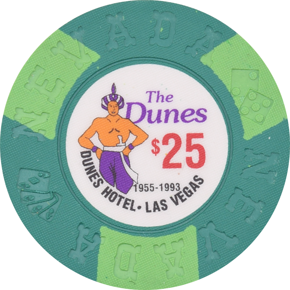 The Dunes Casino Las Vegas Nevada $25 Borland Commemorative Chip 1994