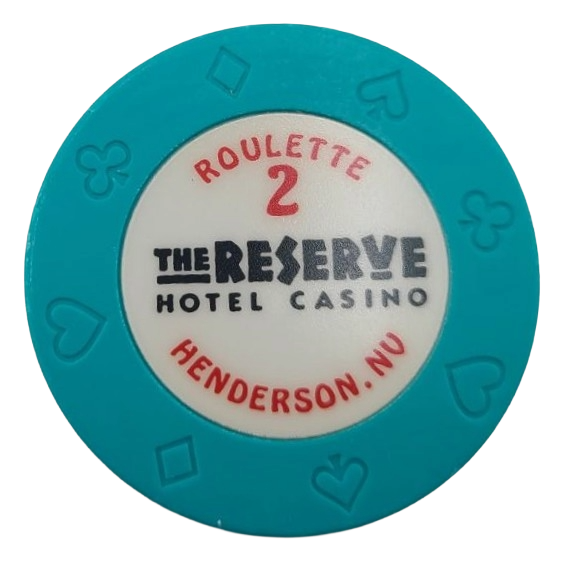 The Reserve Casino Henderson Nevada Roulette Turquoise Chip 1998