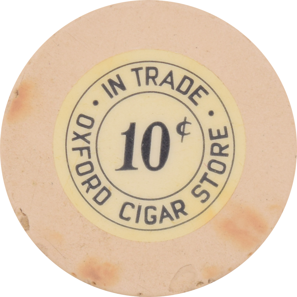 Oxford Cigar Store Illegal Casino Missoula Montana 10 Cent Chip