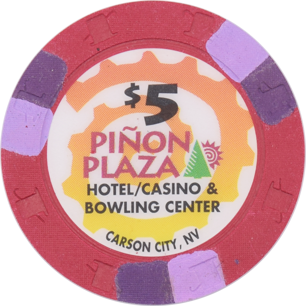 Piñon Plaza Casino Carson City Nevada $5 Chip 1995