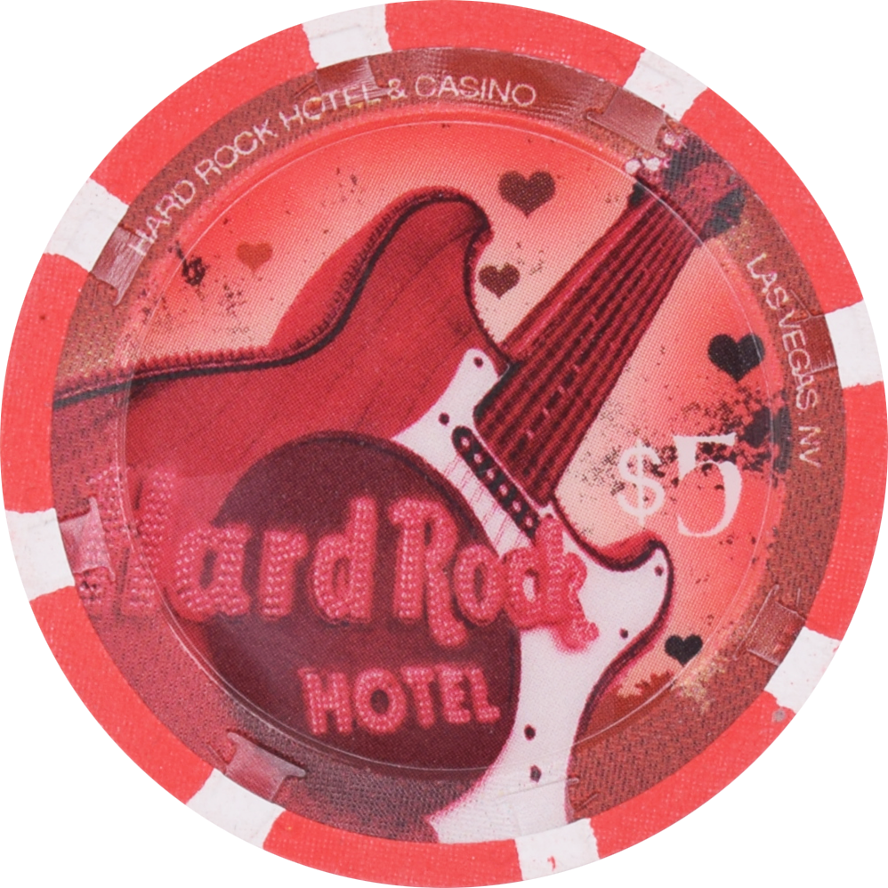 Hard Rock Casino Las Vegas Nevada $5 Valentine's Day Chip 2008