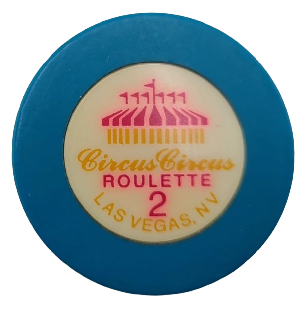Circus Circus Casino Las Vegas Nevada Roulette Blue Chip 1990's