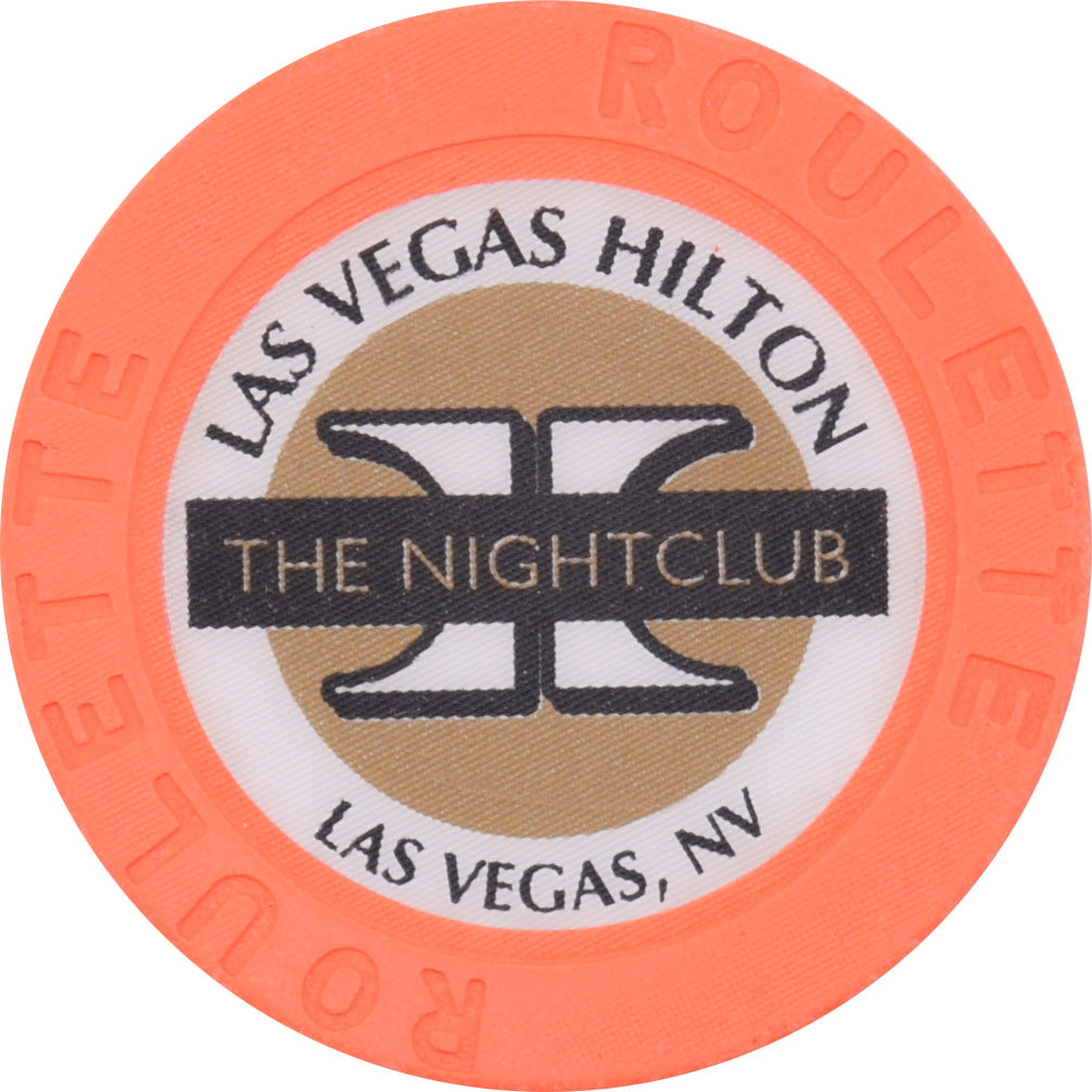 Las Vegas Hilton Casino Las Vegas Nevada Orange Roulette The Night Club Chip 1998