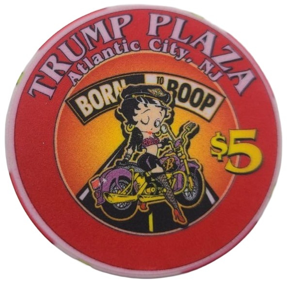 Trump Plaza Casino Atlantic City New Jersey Betty Boop $5 Chip