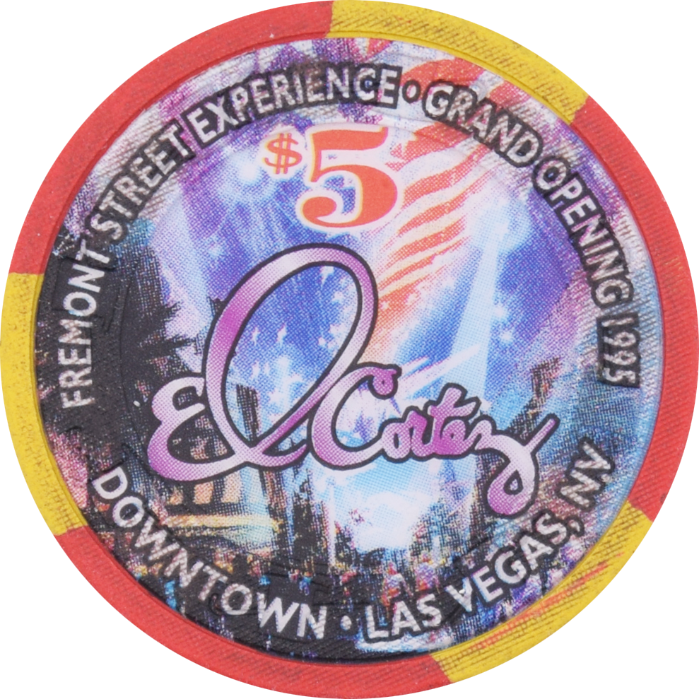 El Cortez Casino Las Vegas Nevada $5 Fremont Street Grand Opening Chip 1995
