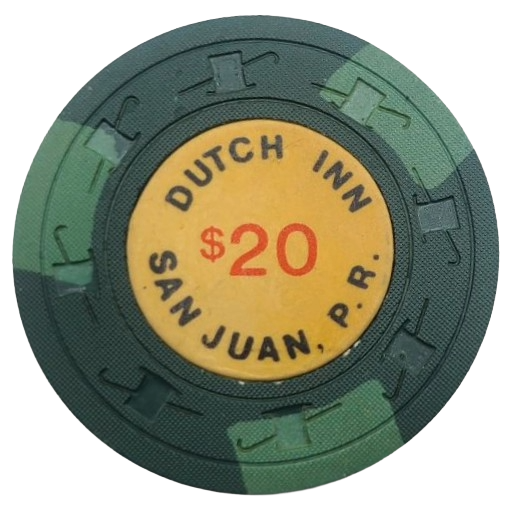 Dutch Inn Casino San Juan Puerto Rico $20 Chip