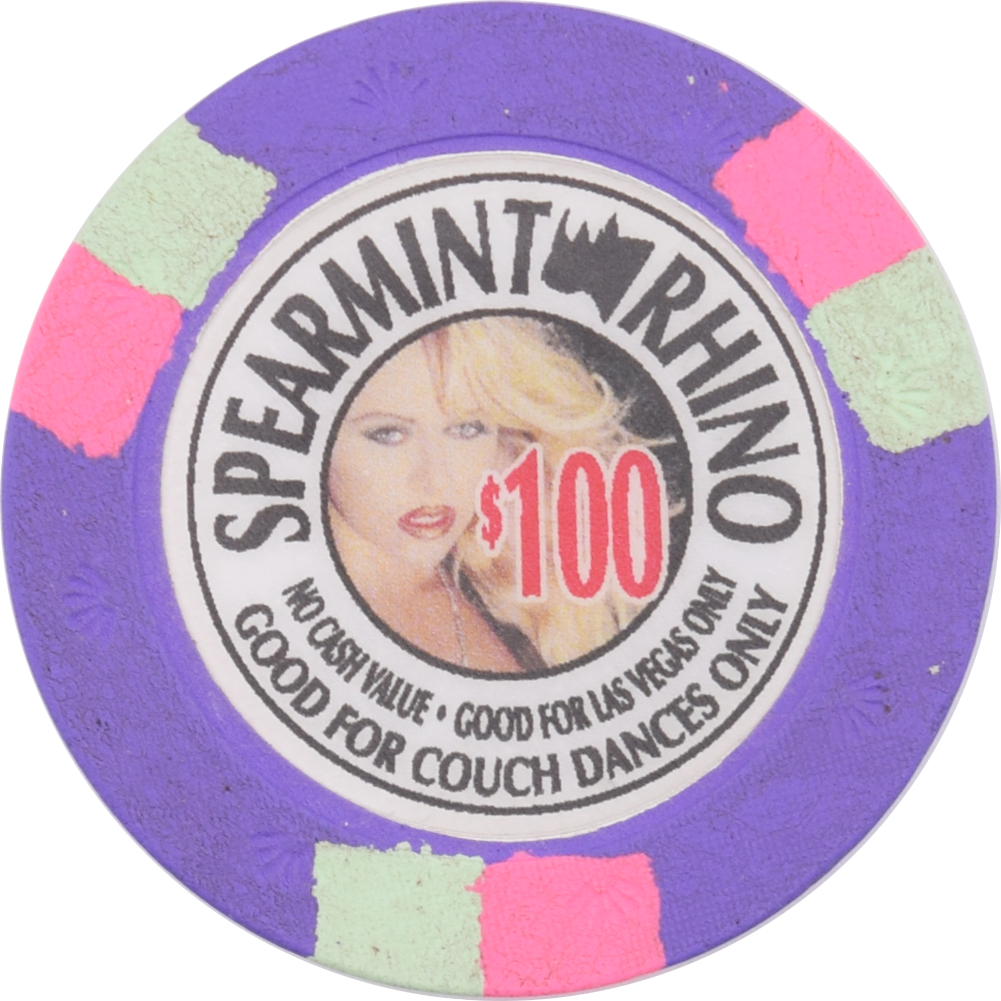 Spearmint Rhino Las Vegas Brothel & Strip Club $100 Purple Chip