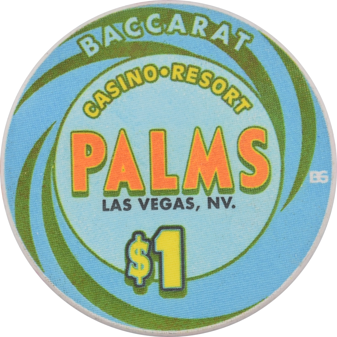 Palms Casino Resort Las Vegas Nevada $1 Baccarat 43mm Chip 2001