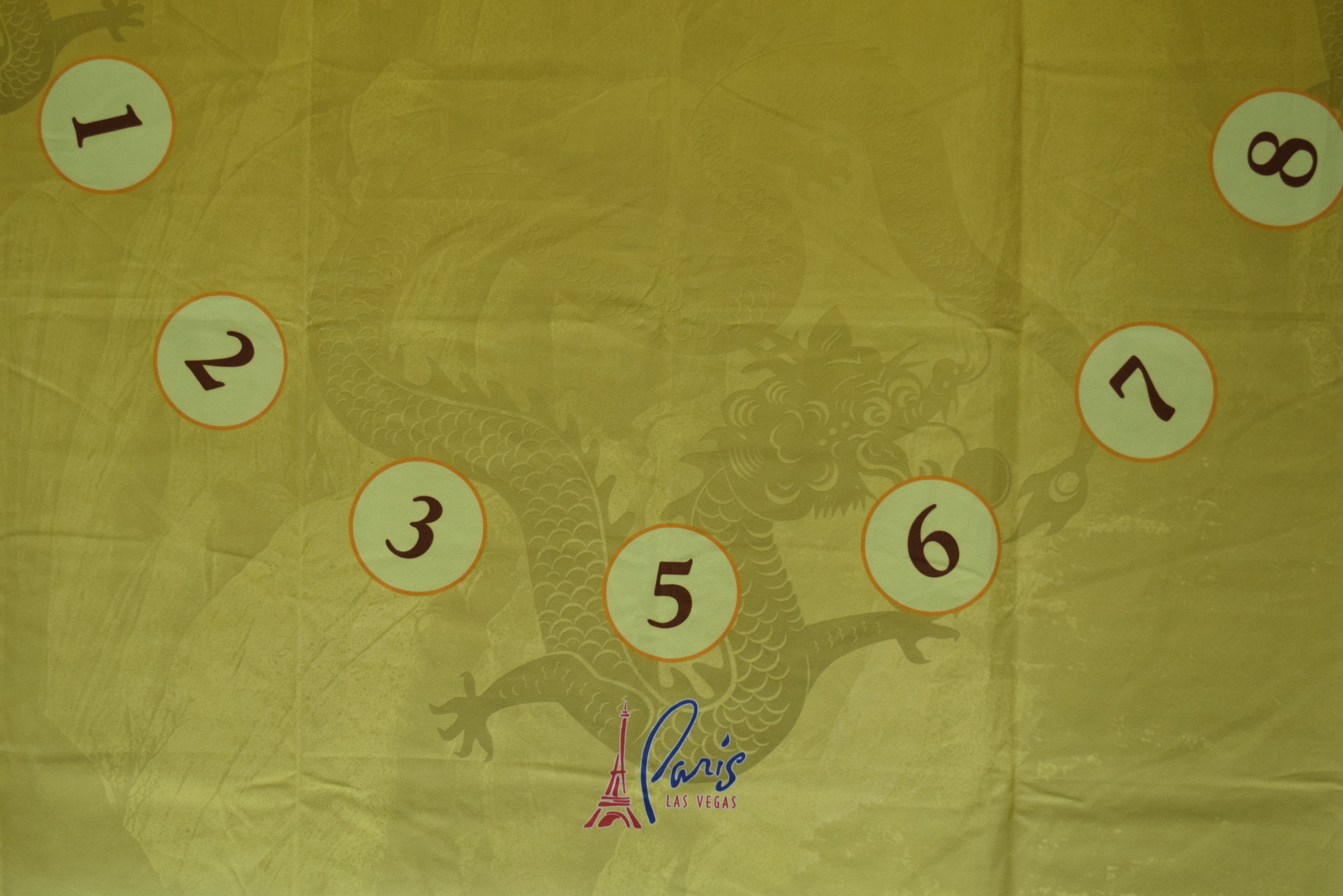 Paris Casino Las Vegas Nevada Year of The Dragon Pai Gow Layout