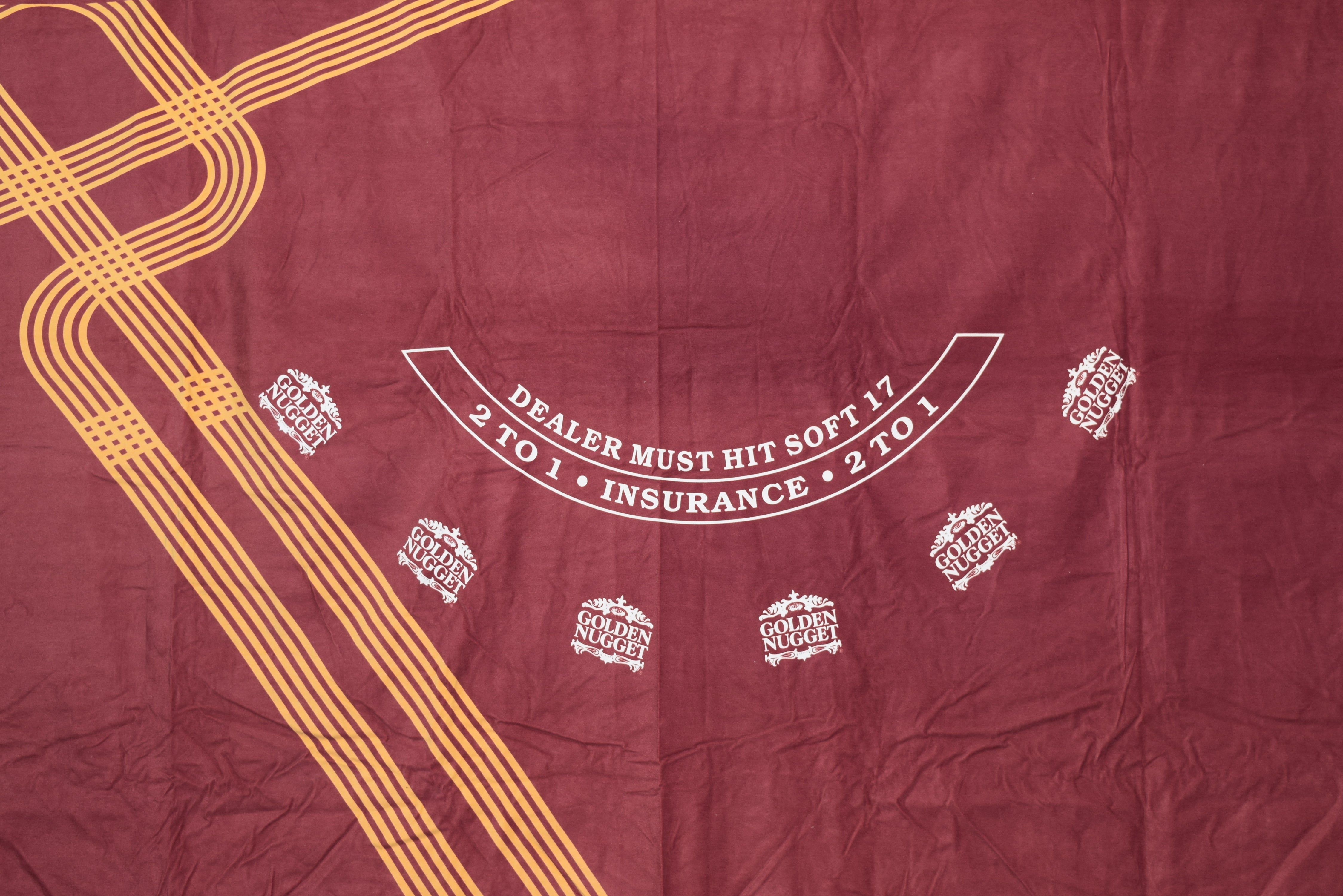 Golden Nugget Casino Las Vegas Nevada New Burgundy Blackjack Layout