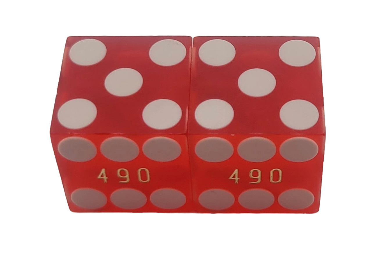 Casino Dice Western Village Casino Sparks Nevada Used Pair of Matching Numbers