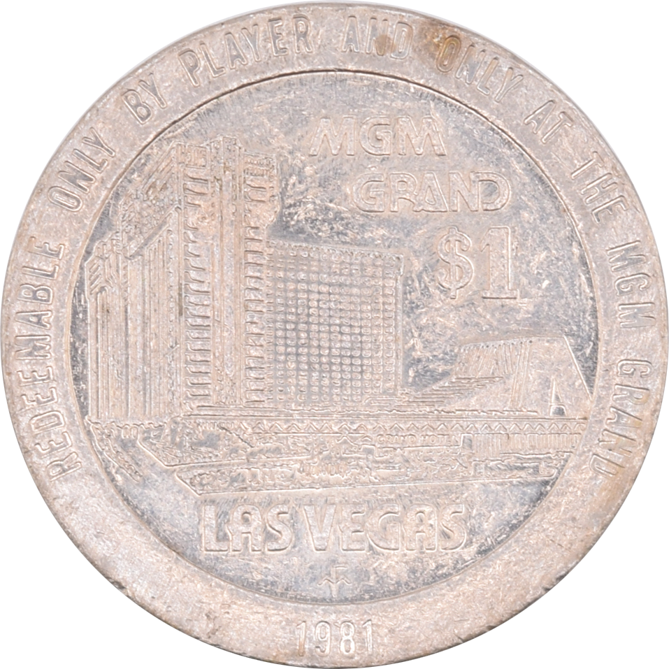 MGM Grand Casino Las Vegas Nevada $1 Token 1981