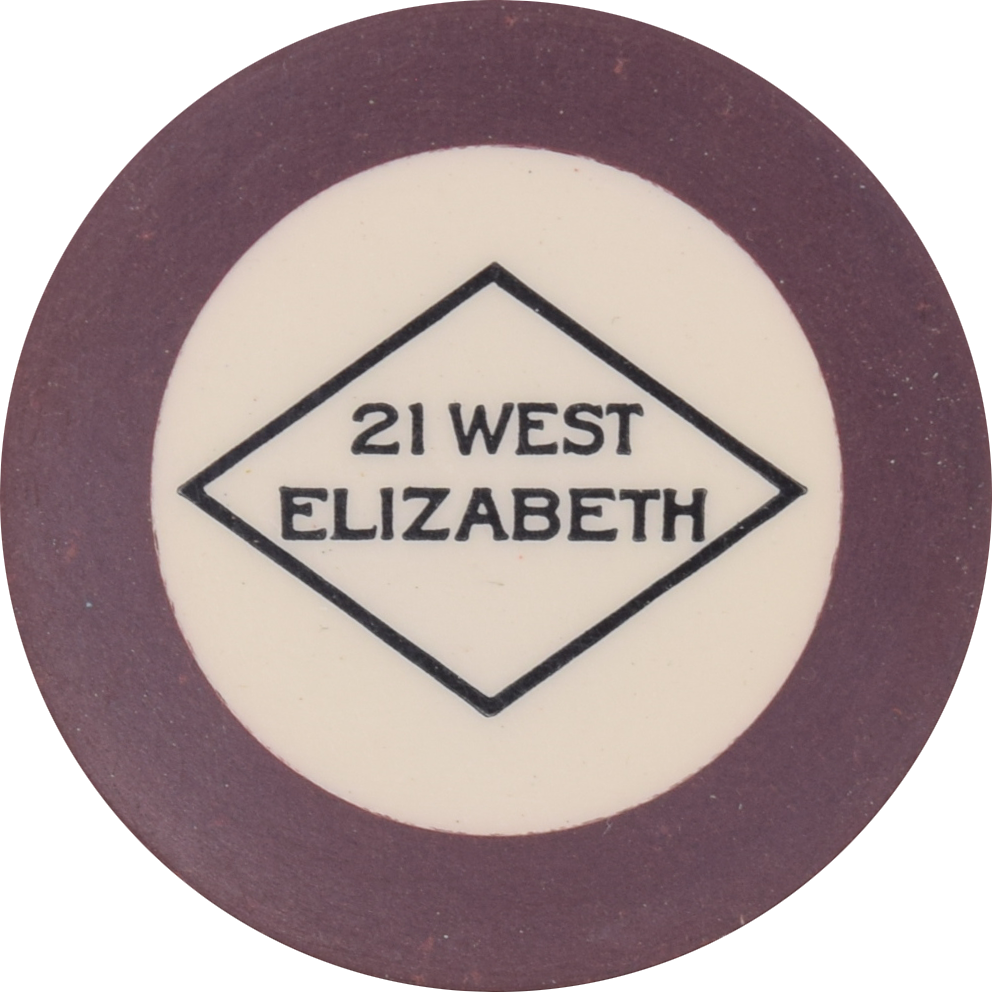 21 West Elizabeth Illegal Casino Detroit Michigan 10 Cent Chip 1923