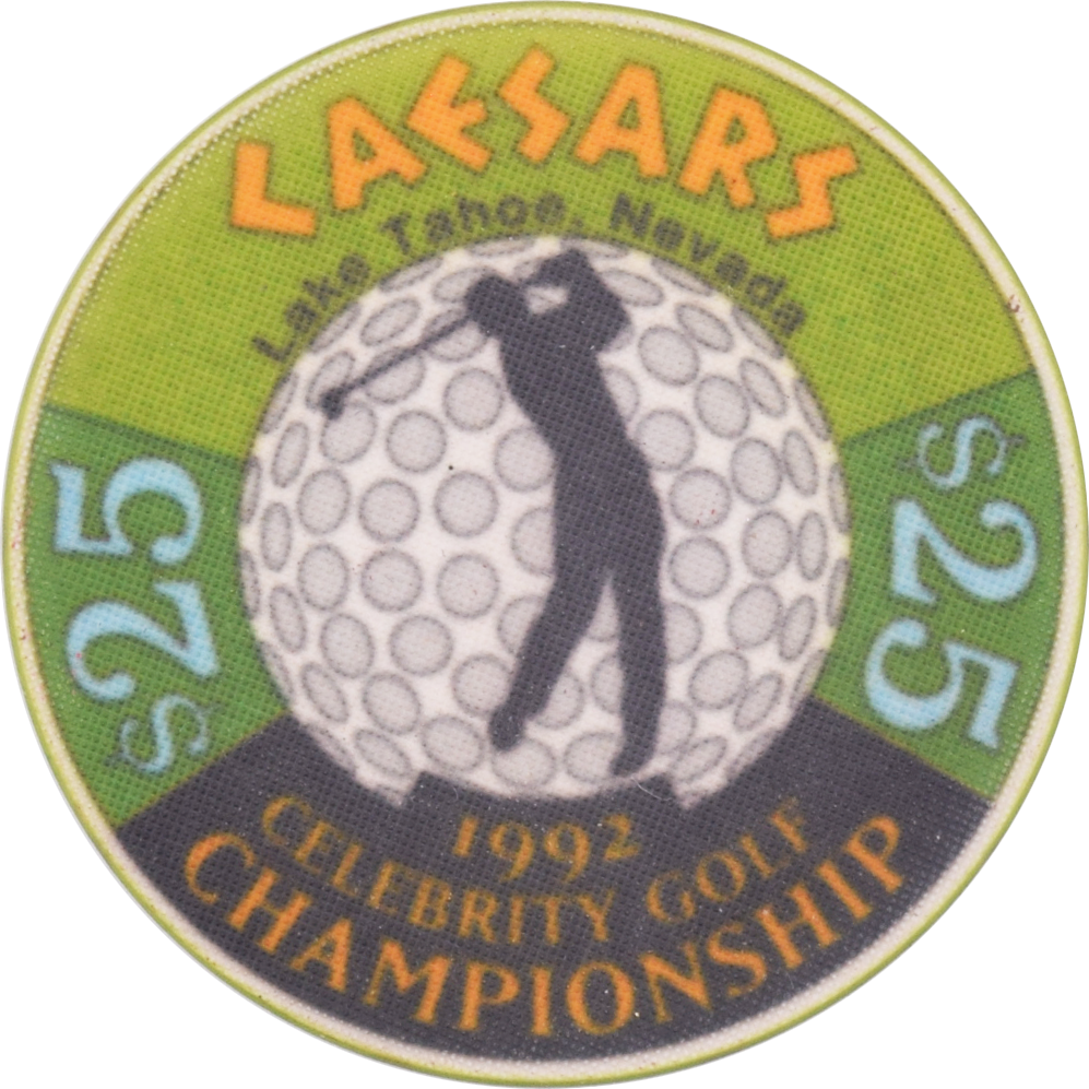 Caesars Tahoe Casino Lake Tahoe Nevada $25 1992 Celebrity Golf Championship Chip