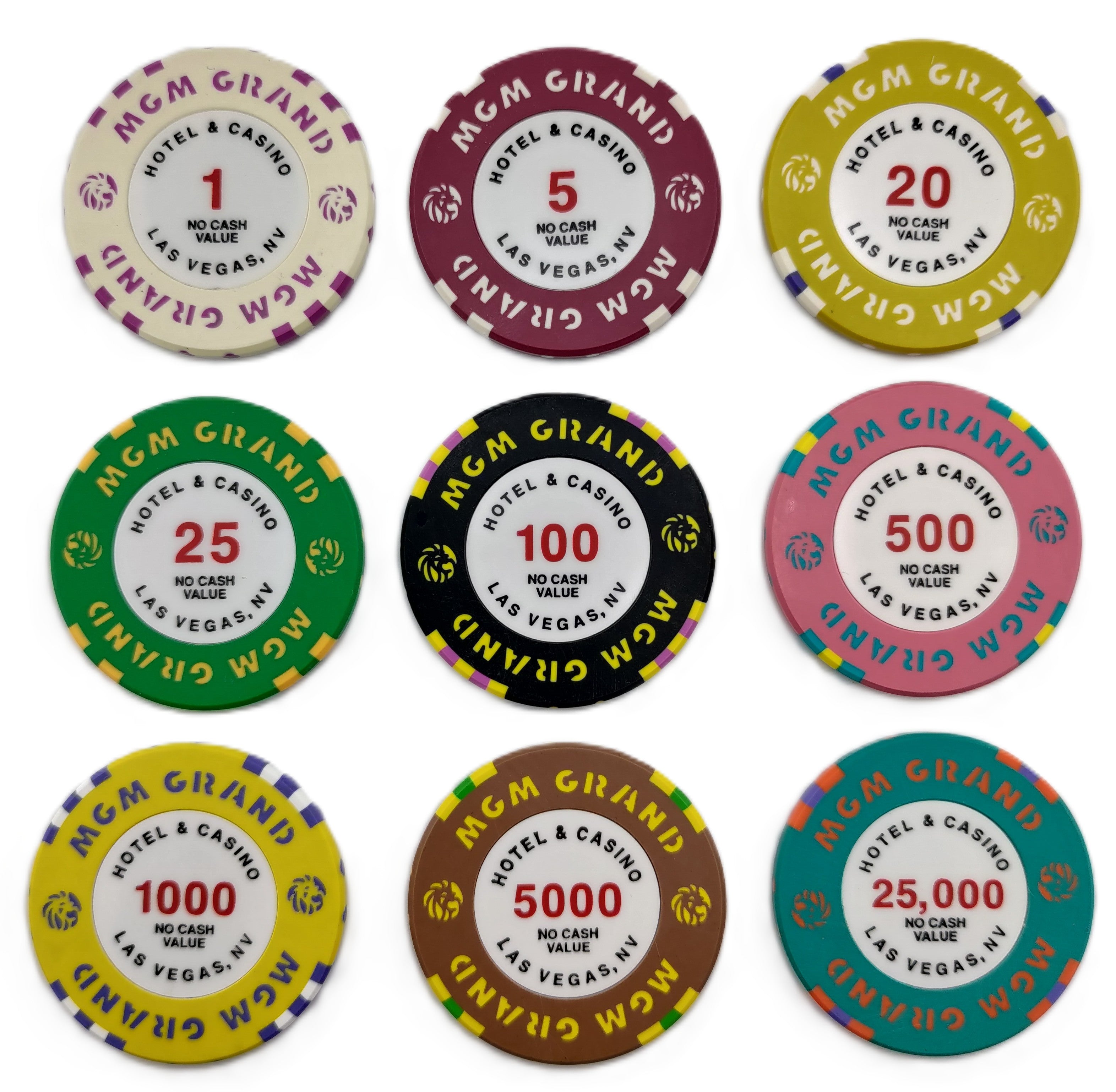 MGM Grand Las Vegas NCV 9-Chips Set 44mm