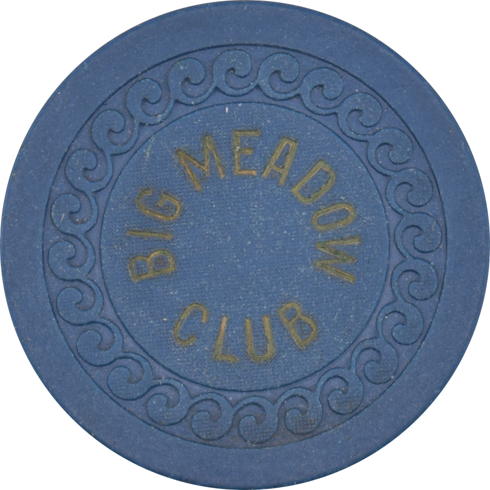 Big Meadow Club Casino Lovelock Nevada Navy Chip 1953