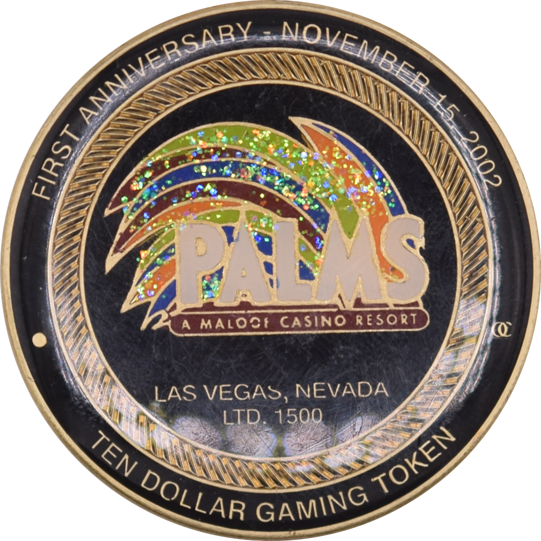 Palms Casino Las Vegas Nevada $10 First Anniversary Token